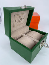 Carica l&#39;immagine nel visualizzatore di Gallery, Box luxury porta orologi Biondo 2 posti verde
