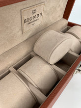 Carica l&#39;immagine nel visualizzatore di Gallery, Box luxury porta orologi Biondo 5 posti marrone
