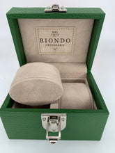 Carica l&#39;immagine nel visualizzatore di Gallery, Box luxury porta orologi Biondo 2 posti verde
