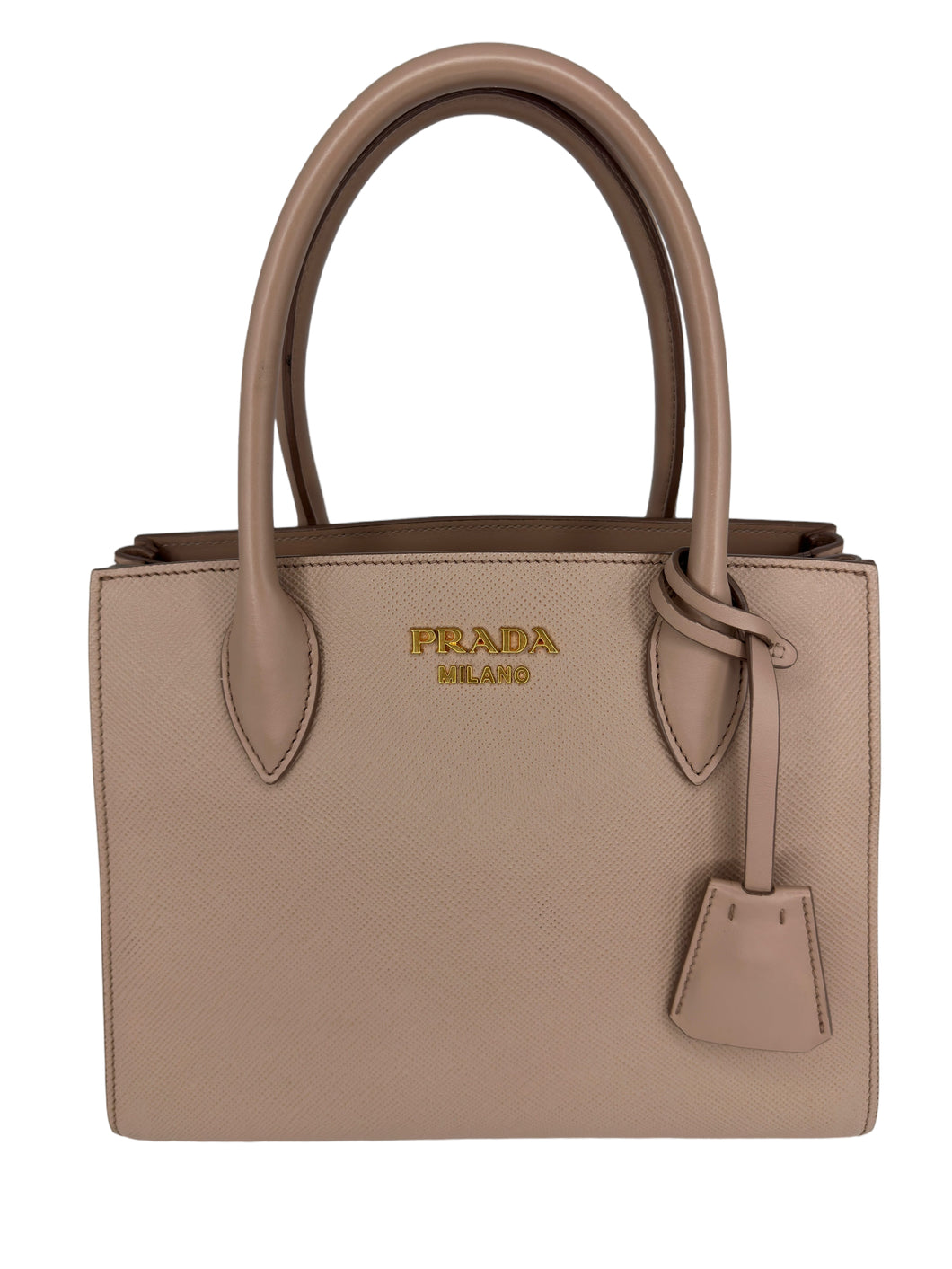 Borsa Prada in pelle saffiano beige