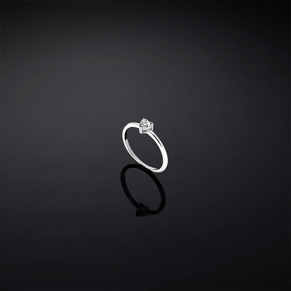 Anello donna CHIARA FERRAGNI solitario cuore argento