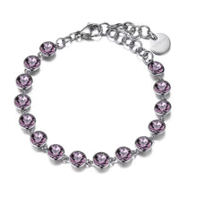 Carica l&#39;immagine nel visualizzatore di Gallery, Bracciale donna BROSWAY tennis tondo rosa
