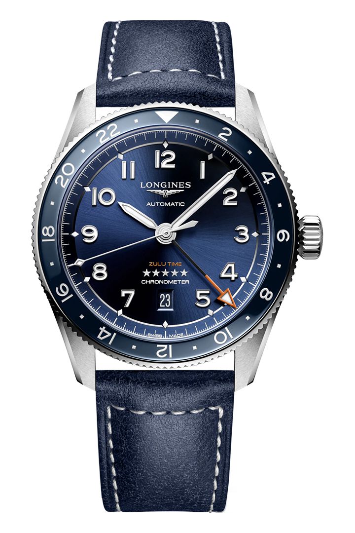 Orologio Longines Spirit Zulu time blu L38124932